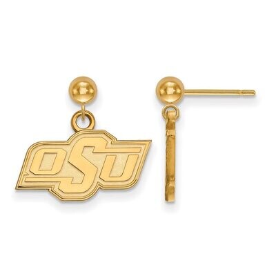 Oklahoma State University Earring Dangle Ball 14k Yellow Gold 4Y009OKS, MPN: 4Y009OKS, 886774868882