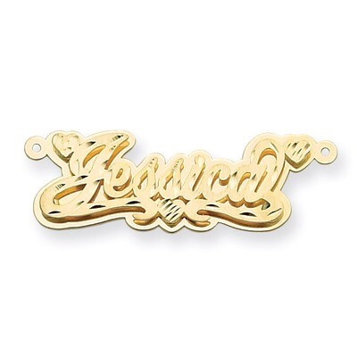 Satin Diamond-cut 3D Nameplate 14k Gold XNA249Y, MPN: XNA249Y, 883957972589