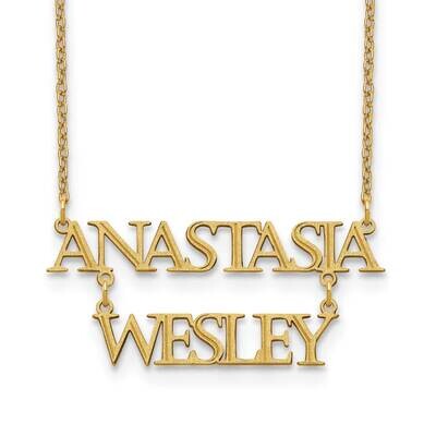 Stacked Nameplate Gold-plated  XNA844GP, MPN: XNA844GP,