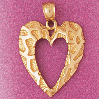 Dazzlers Jewelry Heart Pendant Necklace Charm Bracelet in Yellow, White or Rose Gold 3892, MPN: DZ-…