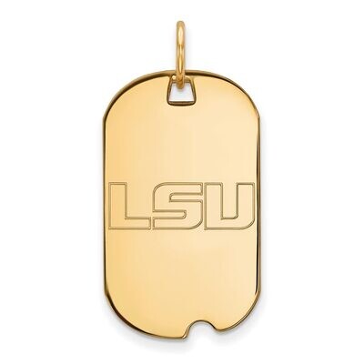 Louisiana State University Small Dog Tag 14k Yellow Gold 4Y021LSU, MPN: 4Y021LSU, 886774875941