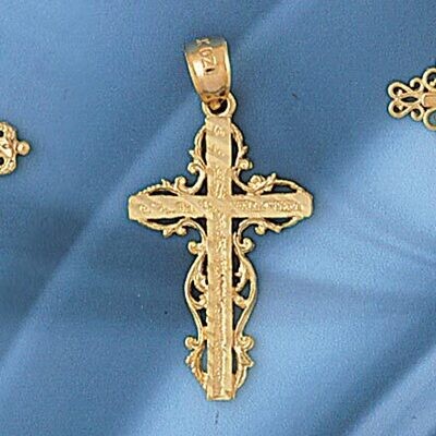 Dazzlers Jewelry Cross Pendant Necklace Charm Bracelet in Yellow, White or Rose Gold 7909, MPN: DZ-…
