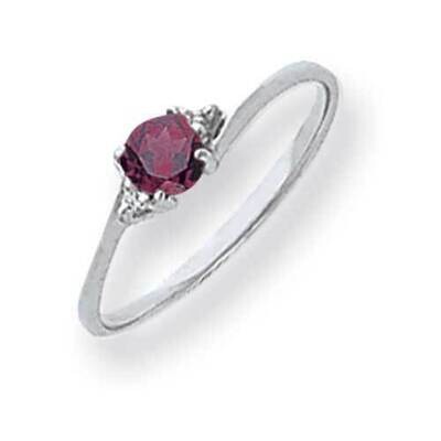 4mm Rhodolite Garnet Diamond Ring 14k White Gold Y4713RG_AA, MPN: Y4713RG_AA, 883957602622