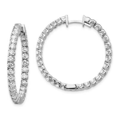 Aa Diamond Hinged Hoop Earrings 14k White Gold XE1354AA, MPN: XE1354AA, 883957337586