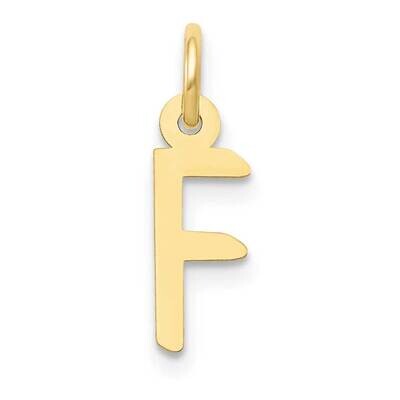 Slanted Block Initial F Charm 10k Gold Small 10YC644F, MPN: 10YC644F,