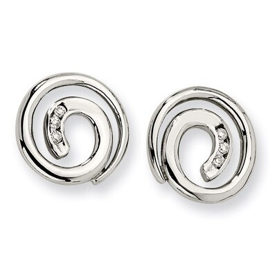 Synthetic Diamond Earrings - Stainless Steel SRE146 by Chisel, MPN: SRE146, 883957747590