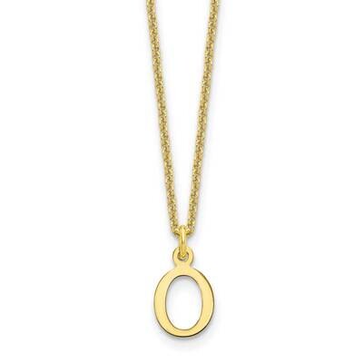 Cutout Letter O Initial Necklace 10k Gold 10XNA727Y/O, MPN: 10XNA727Y/O,