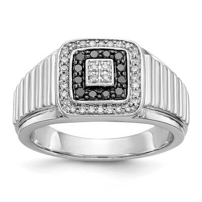 Black and White Diamond Men&#39;s Ring 14k White Gold RM5831-BK-033-WA, MPN: RM5831-BK-033-WA, 88395748…
