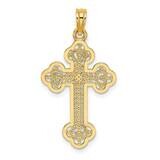 Design Cross Charm 14k Gold Cut-out K8512, MPN: K8512, 637218055500