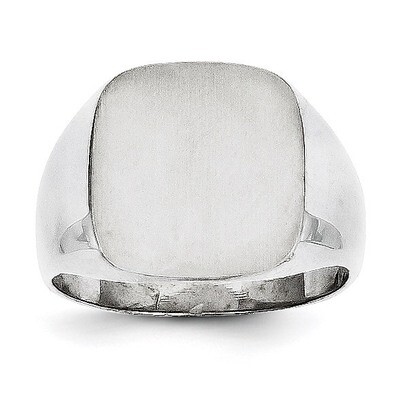 Signet Ring 14k White Gold RS605, MPN: RS605, 883957443218