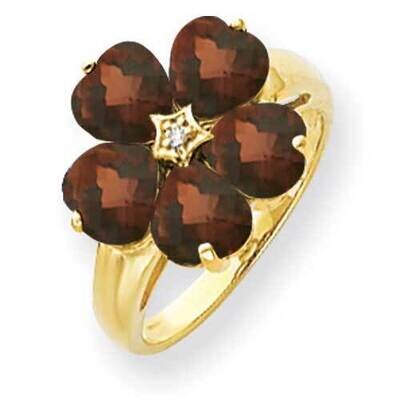 6mm Heart Garnet Diamond Ring 14k Gold Y4583GA_AA, MPN: Y4583GA_AA, 883957446585