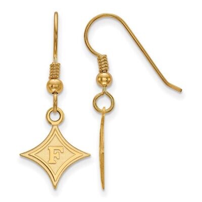 Furman University Small Dangle Earring Wire Gold-plated Silver GP006FUU, MPN: GP006FUU, 886774902869