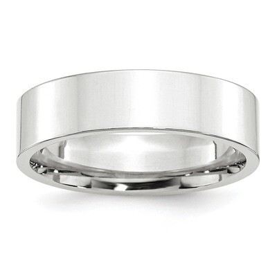 6mm Standard Flat Comfort Fit Band 10k White Gold WFLC060 Engravable, MPN: WFLC060, 886774462578