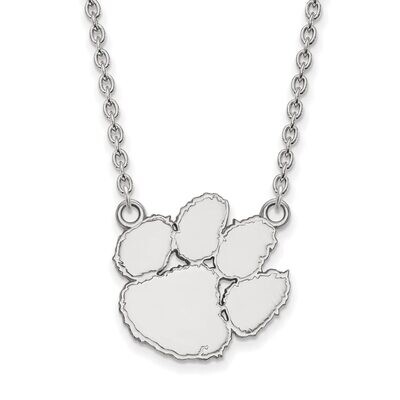 Clemson University Large Pendant with Necklace Sterling Silver SS016CU-18, MPN: SS016CU-18, 8867746…