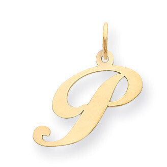 Initial P Charm 14K Gold Medium Fancy Script YC652P, MPN: YC652P, 886774136837