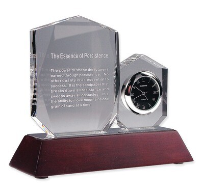 Persistence Crystal Inspiration and Desk Clock GL3815, MPN: GL3815, 886774300023