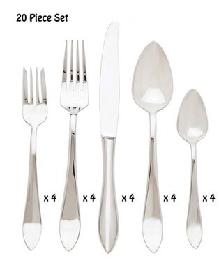 Ricci Contorno 20 Piece Flatware Set, MPN: 10669, 644907106696