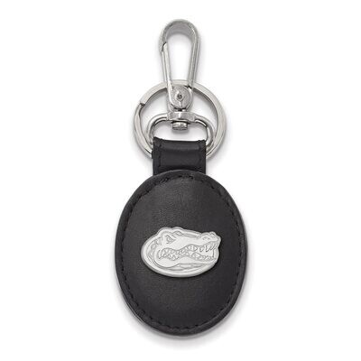 University of Florida Black Leather Oval Key Chain Sterling Silver SS013UFL-K1, MPN: SS013UFL-K1, 8…