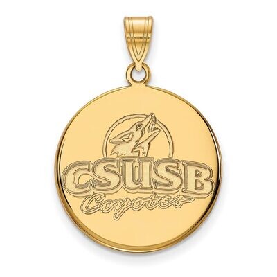 California University State San Bernardino Large Disc Pendant Gold-plated Silver GP001CSB, MPN: GP0…