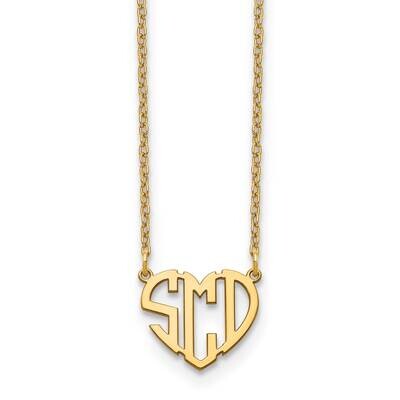 Heart Monogram Necklace 14k Gold XNA895Y, MPN: XNA895Y,