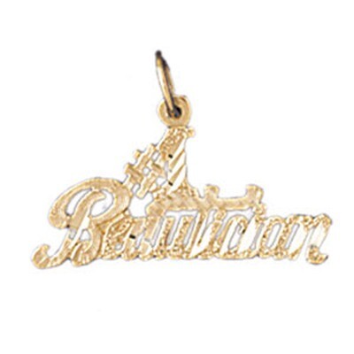 Dazzlers Jewelry #1 Beautician Pendant Necklace Charm Bracelet in Yellow, White or Rose Gold 10741,…