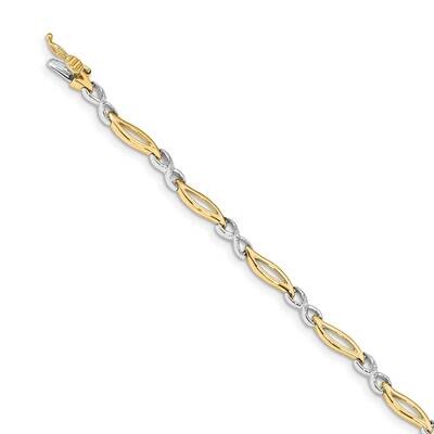 Diamond Infinity 7 In Link Bracelet 14k Two-Tone Gold BM4599-003-YWA, MPN: BM4599-003-YWA, 19110133…