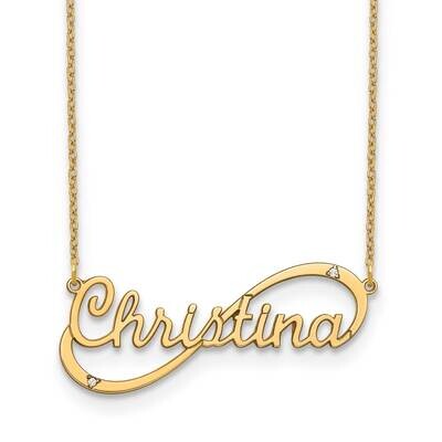 Infinity Nameplate with Diamonds 14k Gold XNA867YAA, MPN: XNA867YAA,