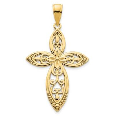 Fancy Cross Charm 14k Gold D5030, MPN: D5030,