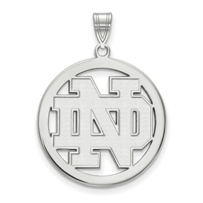 University of Notre Dame Large Logo inside Circle Pendant Sterling Silver SS032UND, MPN: SS032UND, …