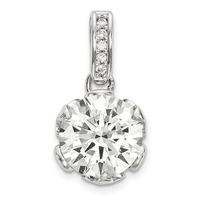 CZ Pendant 10k White Gold Polished 10YC383W, MPN: 10YC383W, 883957733500