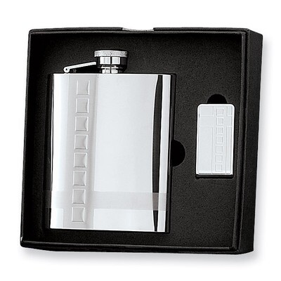 8 oz. Stainless Steel Flask &amp; Money Clip Gift Set GM2711, MPN: GM2711, 788089109028