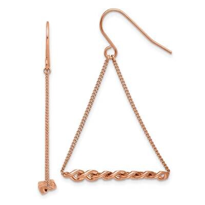 Rose Ip Chain Shepherd Hook Dangle Earrings Stainless Steel Polished SRE1553, MPN: SRE1553, 1911018…