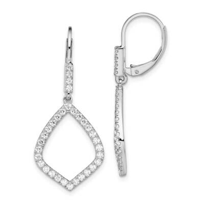 Si1/Si2, G H I, Teardrop Leverback Earrings 14k White Gold Lab Grown Diamond EM7958-076-WLG, MPN: E…