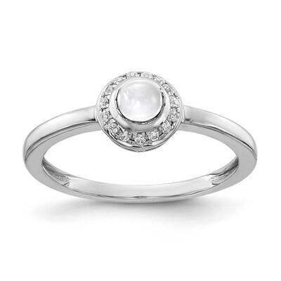 Cabochon White Topaz Ring 14k White Gold Diamond RM4030-WT-025-WA, MPN: RM4030-WT-025-WA, 883957716…