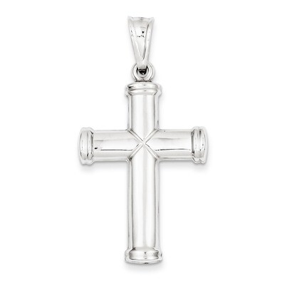 Hollow Cross Pendant 14k White Gold D3177, MPN: D3177, 883957899275