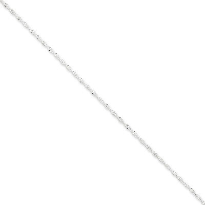 9 Inch Singapore ext Anklet Sterling Silver QG2133-9, MPN: QG2133-9, 883957948454
