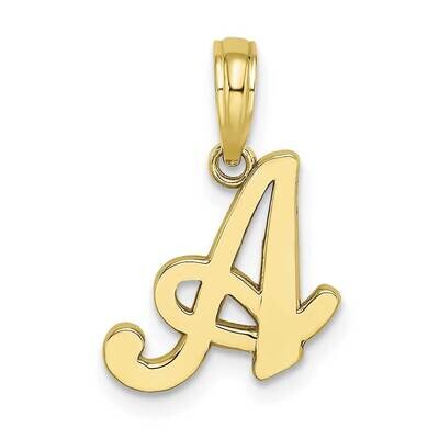 A Script Initial Charm 10k White Gold Polished 10K6422A, MPN: 10K6422A,