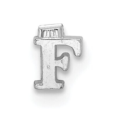 Casted Letter F 14k White Gold WG2219F, MPN: WG2219F,