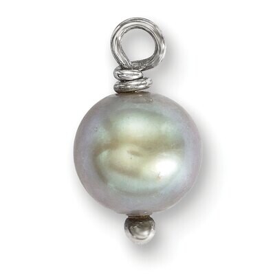 Grey Freshwater Cultured Pearl Charm Sterling Silver SS4961B, MPN: SS4961B,