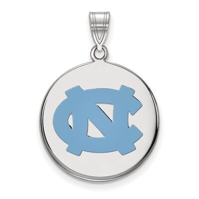 University of North Carolina Large Enamel Disc Pendant Sterling Silver SS037UNC, MPN: SS037UNC, 886…