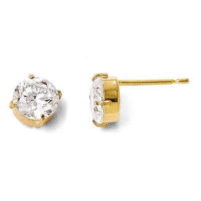 Leslie&#39;s Synthetic Diamond Stud-6.0mm Earrings - 14k Gold HB-90A, MPN: 90A, 883957024592