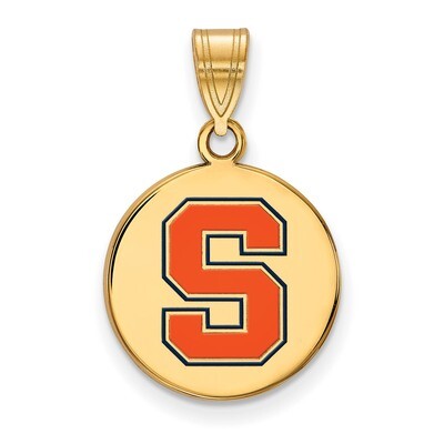 Syracuse University Medium Enamel Disc Pendant Gold-plated Sterling Silver GP052SYU, MPN: GP052SYU,…