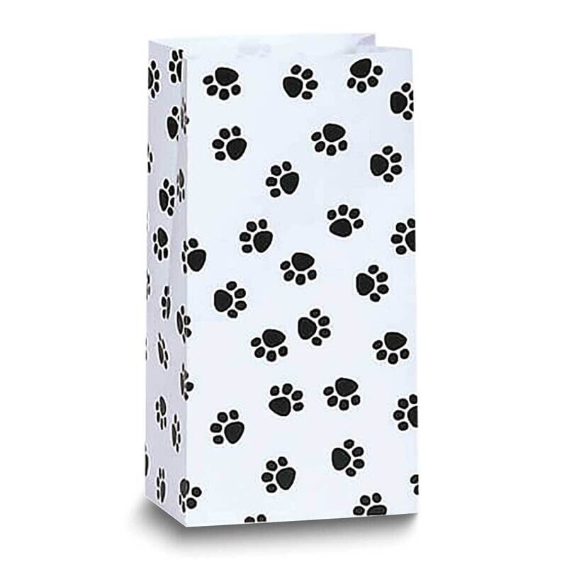 Paw Print Pack of 50 5x3x9 Paper Gift Bags JT5086-PAW, MPN: JT5086-PAW,