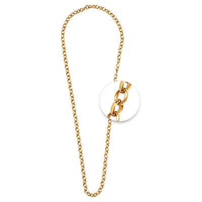 Nikki Lissoni Belcher Oval Chain 10X9mm For Charms Not Compatible with Pendants Gold-Plated 68cm N1…