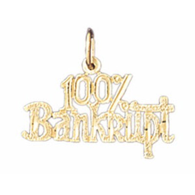 Dazzlers Jewelry 100% Bankrupt Pendant Necklace Charm Bracelet in Yellow, White or Rose Gold 10694,…