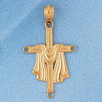 Dazzlers Jewelry Cross Pendant Necklace Charm Bracelet in Yellow, White or Rose Gold 7720, MPN: DZ-…