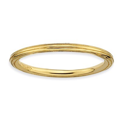 Gold-Plated Step-Down Ring Sterling Silver QSK182-5, MPN: QSK182, 883957127811