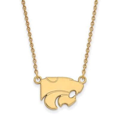 Kansas State University Small Pendant with Chain Necklace 10k Yellow Gold 1Y015KSU-18, MPN: 1Y015KS…