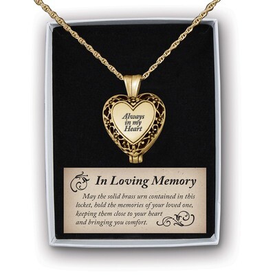 Antiqued Always In Heart Ash Holder 24in Necklace Gold-tone GM17285, MPN: GM17285, 785525274456