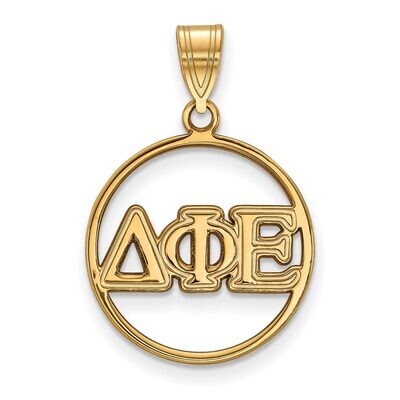 Delta Phi Epsilon Small Circle Pendant Gold-plated Silver GP011DPH, MPN: GP011DPH, 886774912493